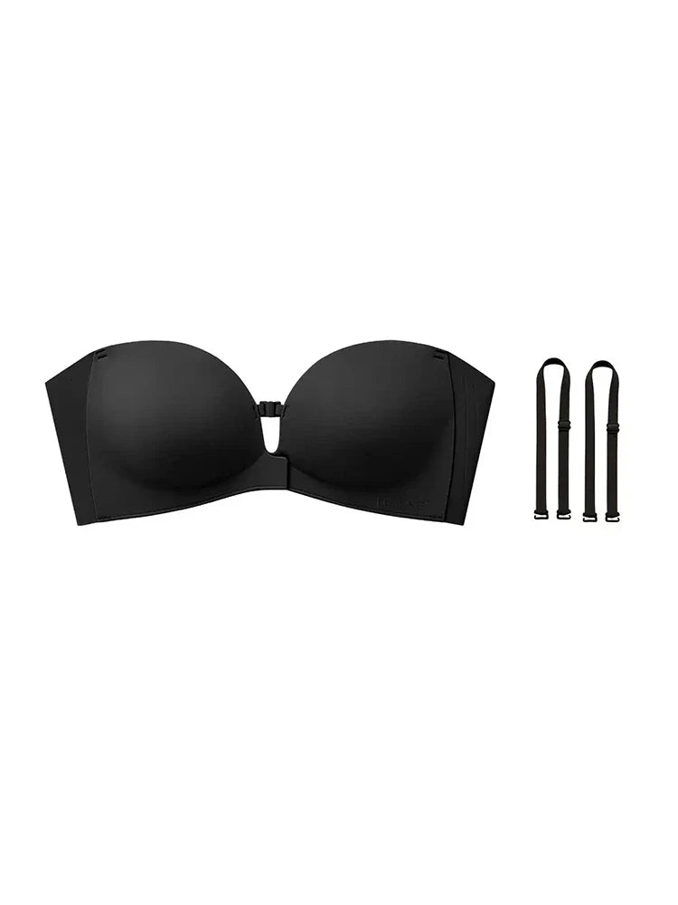 Damski biustonosz push-up bez ramiączek