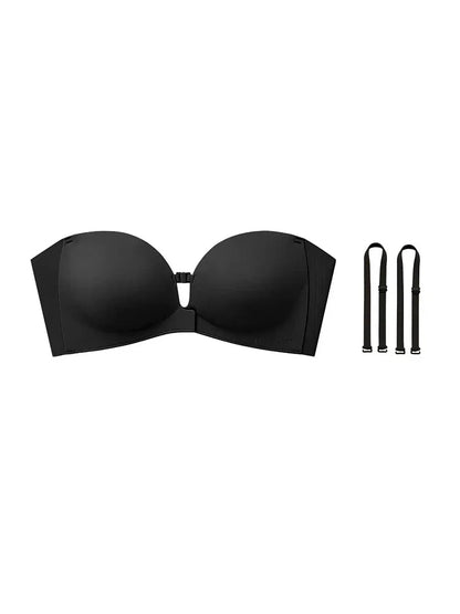 Damski biustonosz push-up bez ramiączek