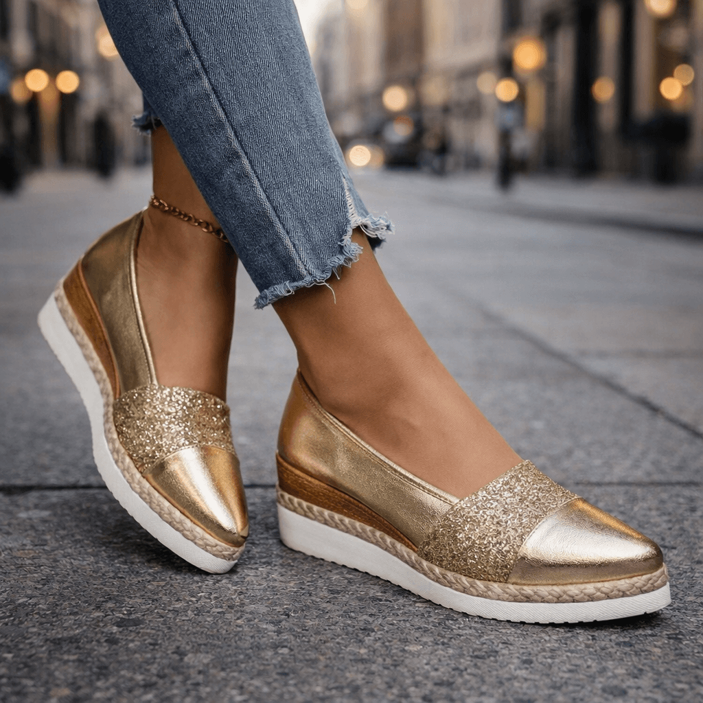 Buty Elvaria Glow na koturnie
