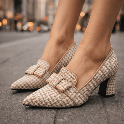 Czółenka Lunessa w pepitkę