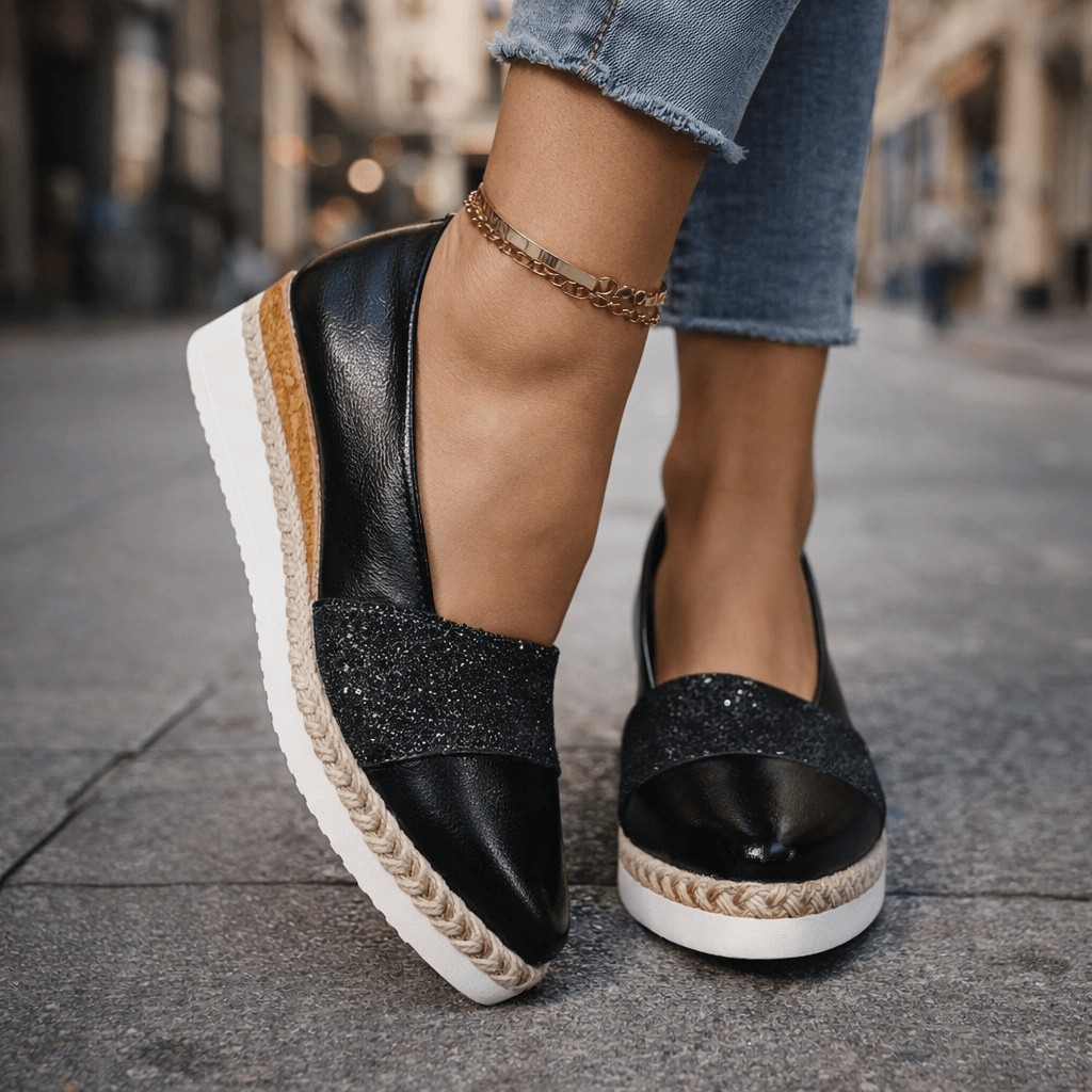 Buty Elvaria Glow na koturnie
