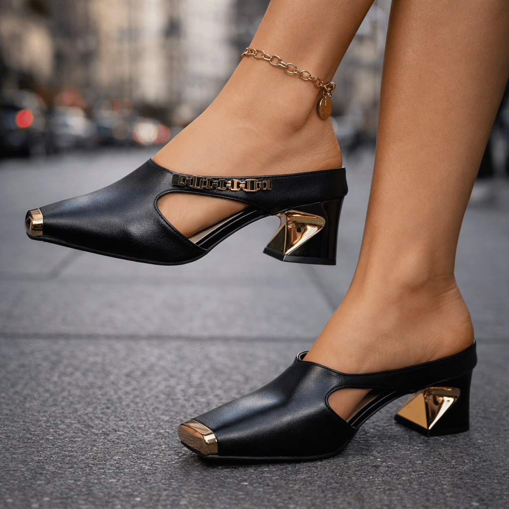 Mules Velina Gold